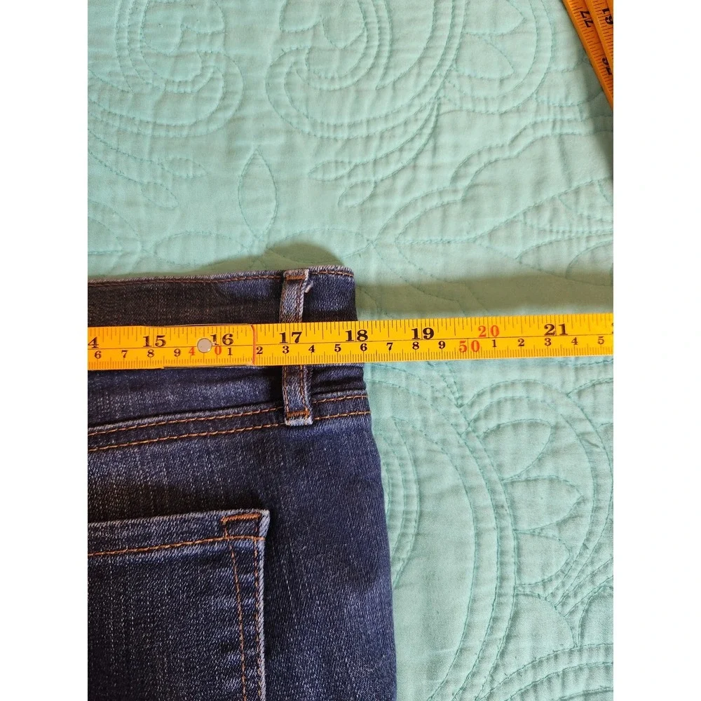 Loft‎ Modern Straight Leg Jeans Dark Wash Blue Denim Size 14 32T LTWF1625